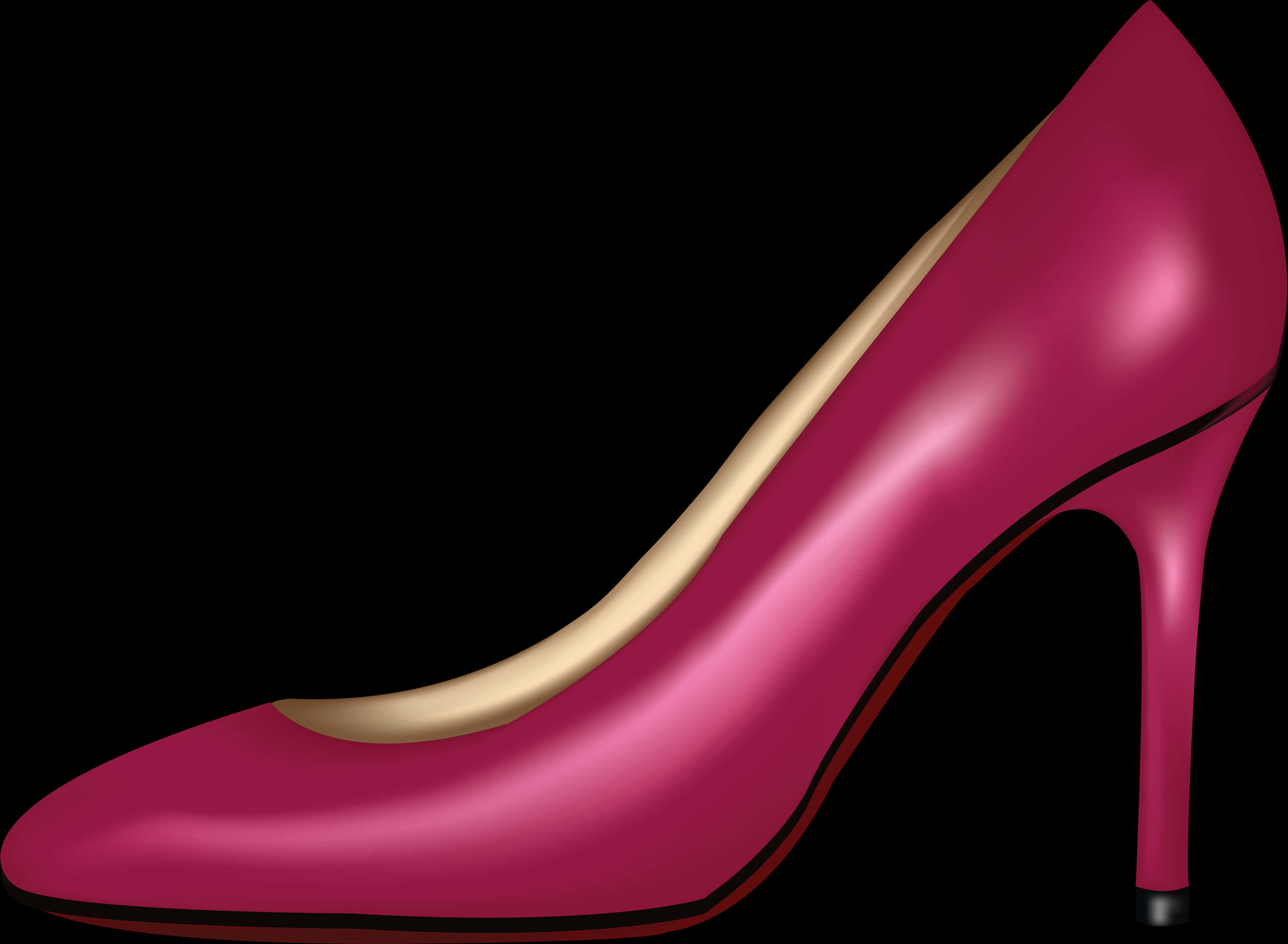 Pink High Heel Shoe Graphic PNG