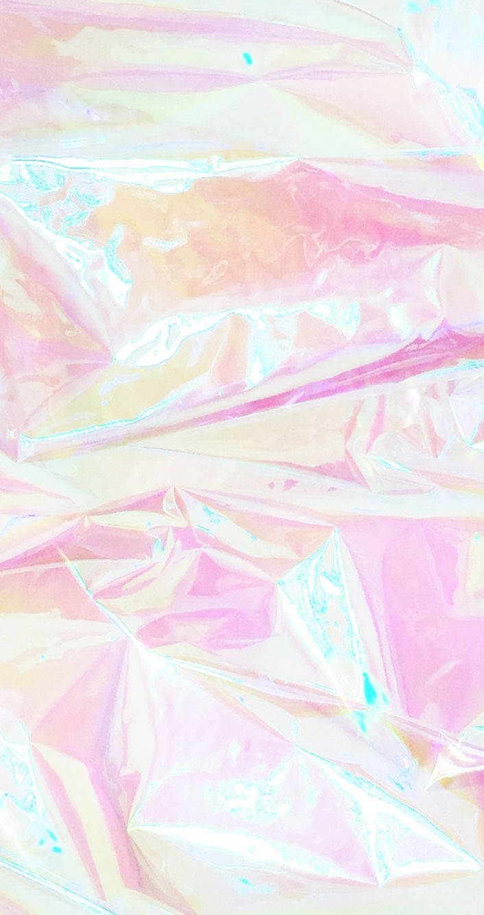 Pink Holografisk Marmor Iphone Wallpaper