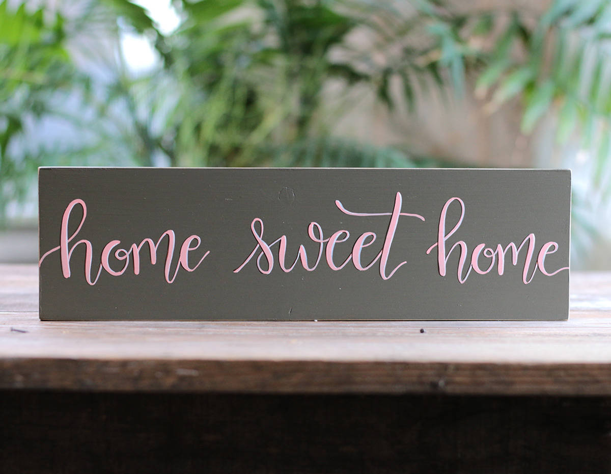 Pink Home Sweet Home Sign Board Wallpaper