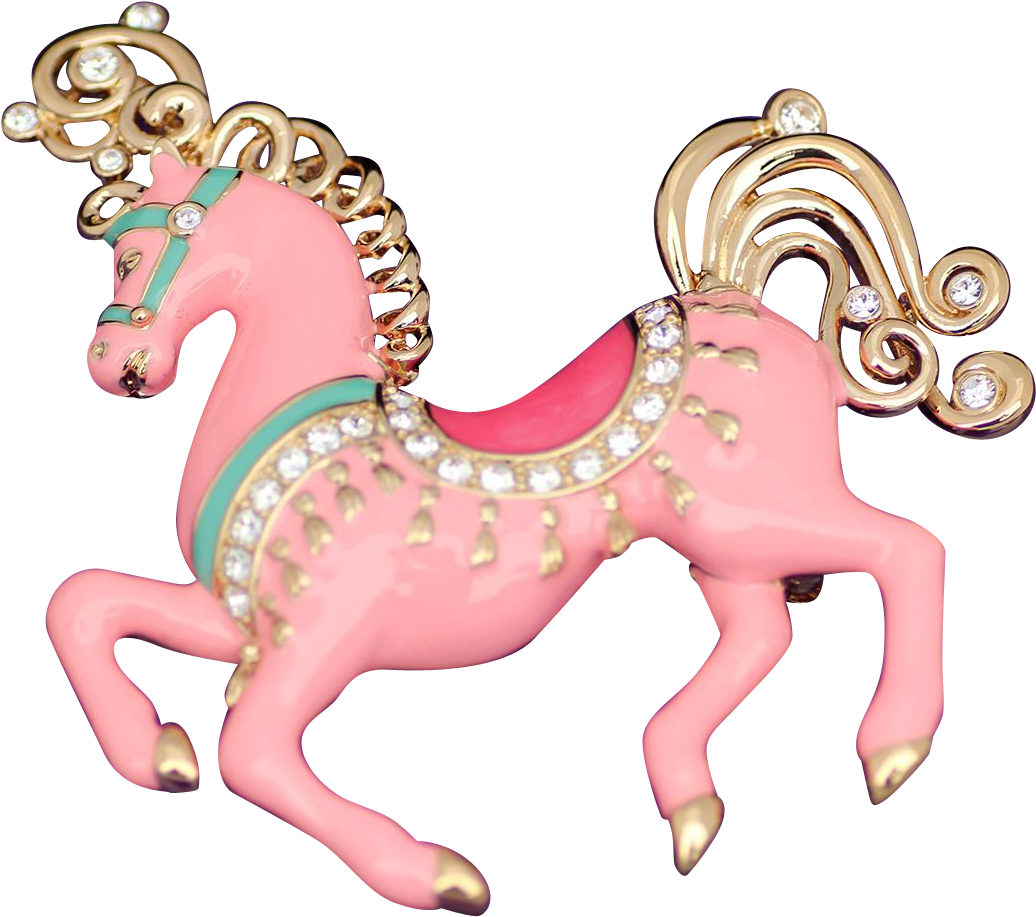 Pink Horse Charm Jewelry PNG