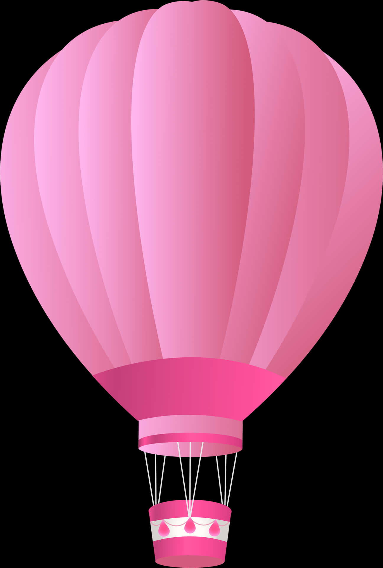 Pink Hot Air Balloon Vector PNG