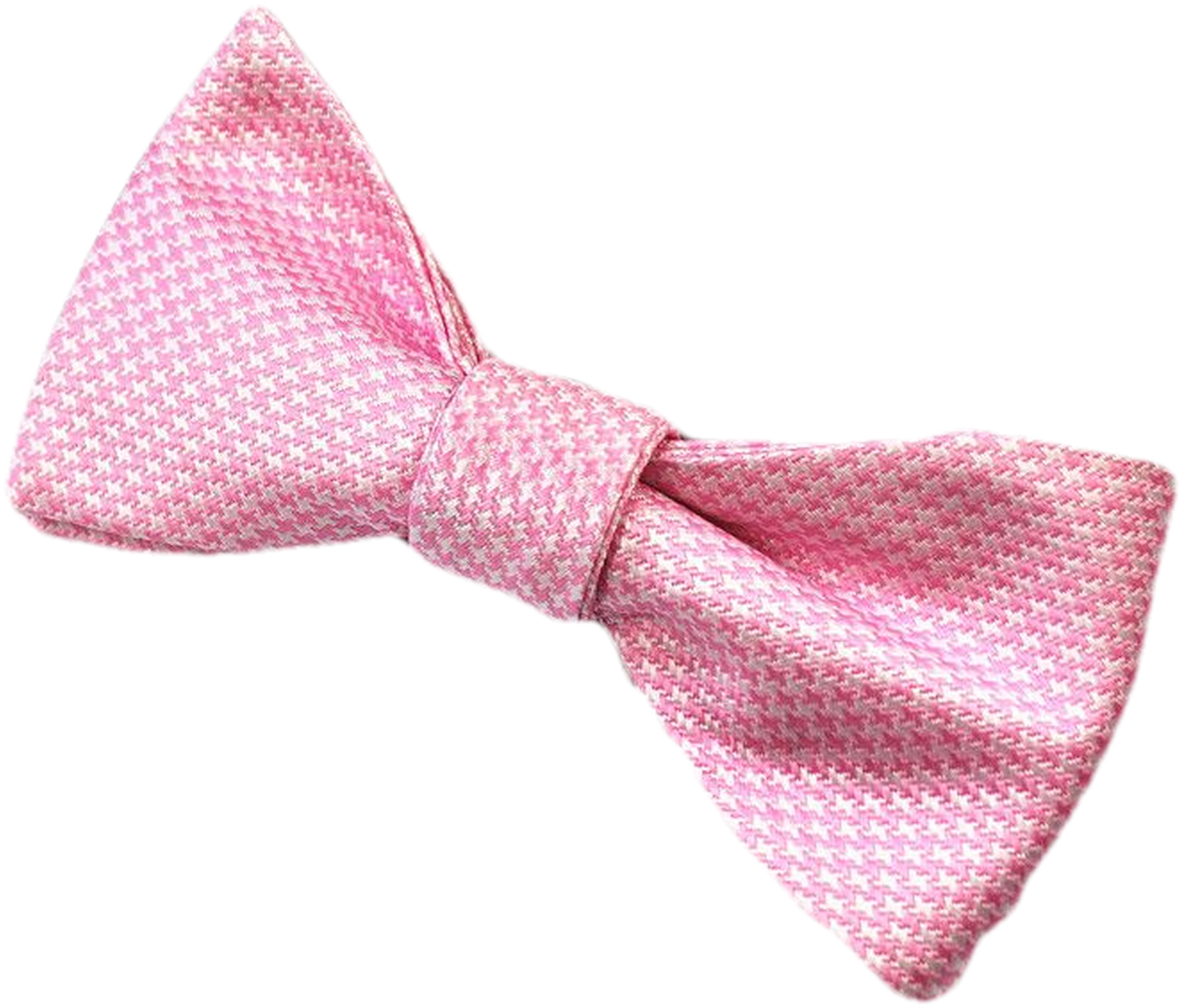 Pink Houndstooth Bow Tie PNG