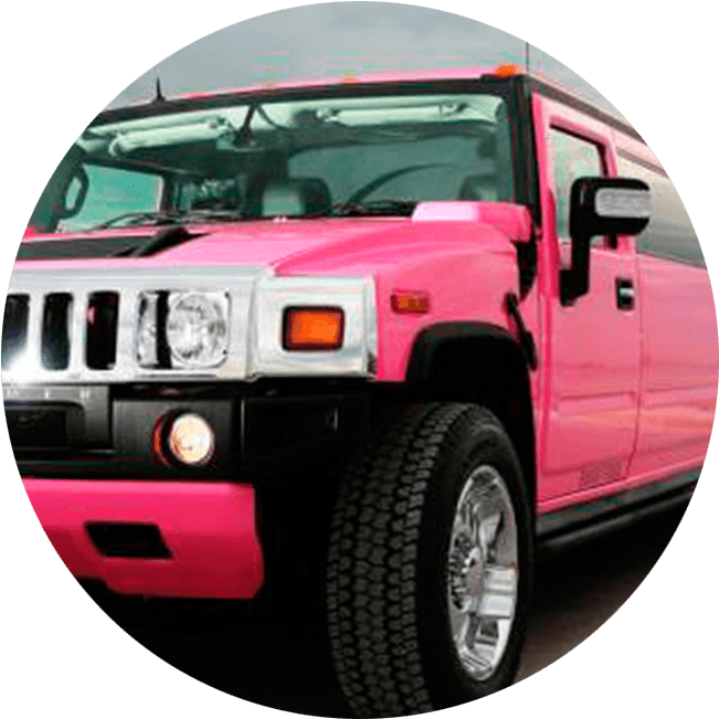 Pink Hummer S U V Closeup PNG