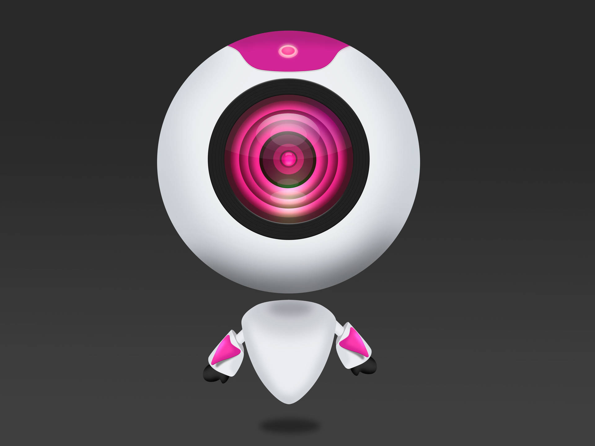 Pink Hvid Robot Webcam Wallpaper