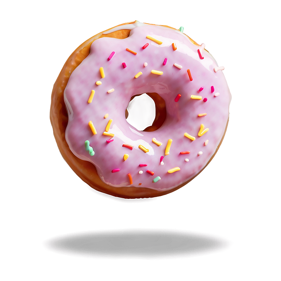 Pink Iced Donut Png Bth PNG