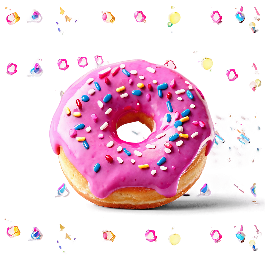 Download Pink Iced Donut Png Jhj73 | Wallpapers.com