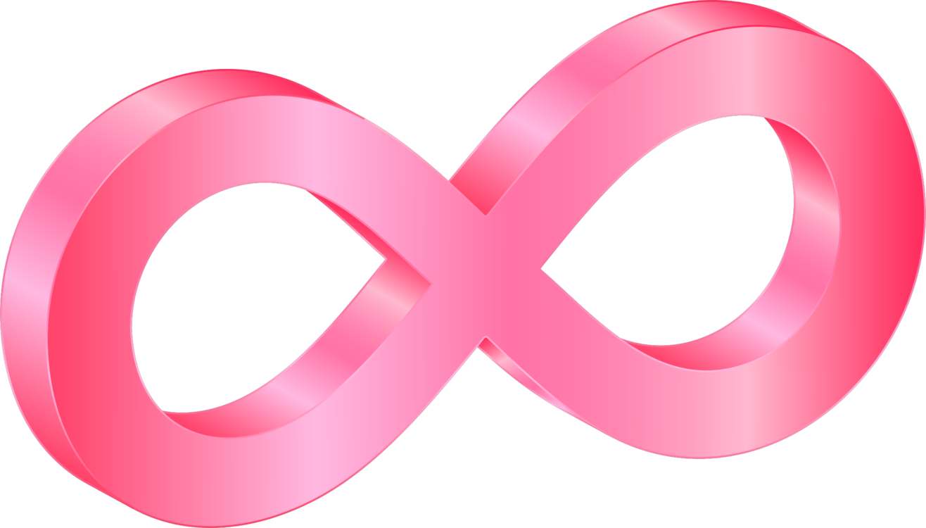 Pink Infinity Symbol Graphic PNG