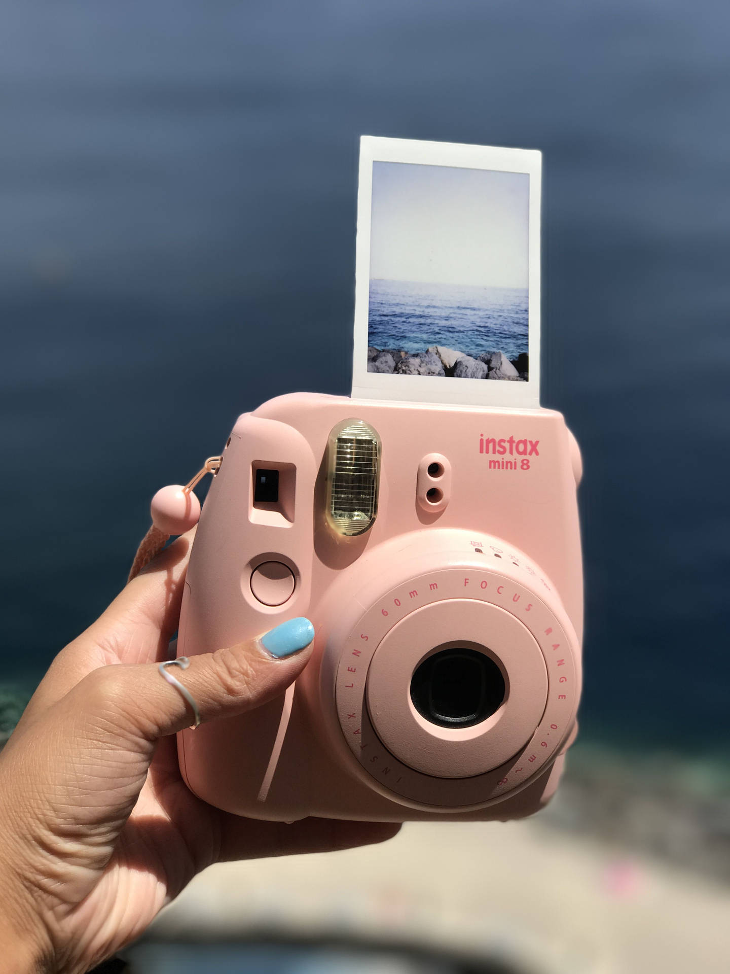 Pink Instax Camera Wallpaper