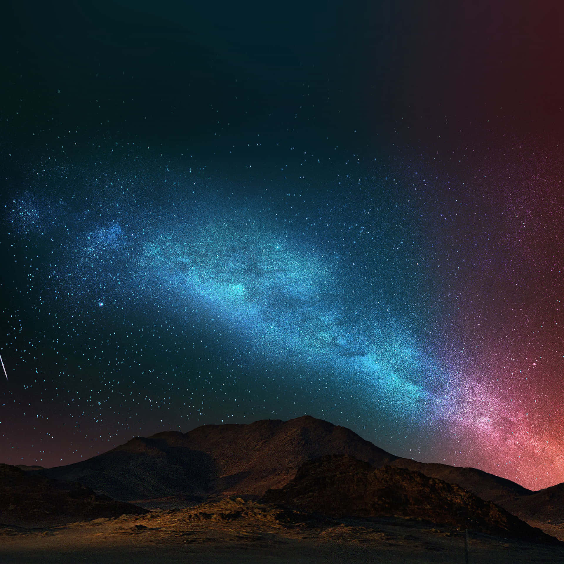 a colorful sky with stars and milky Wallpaper