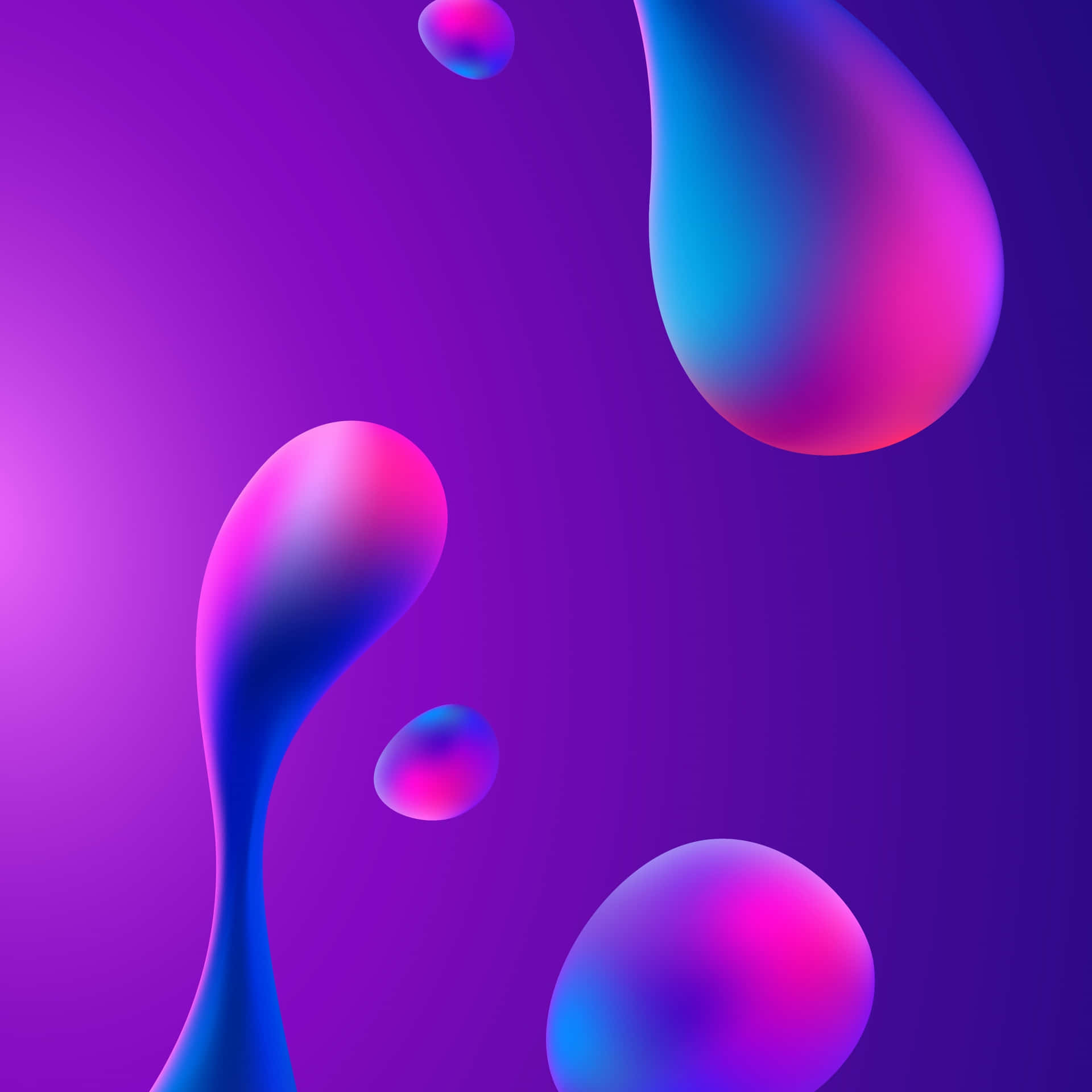 A Purple And Blue Background With Drops Of Liquid Wallpaper
