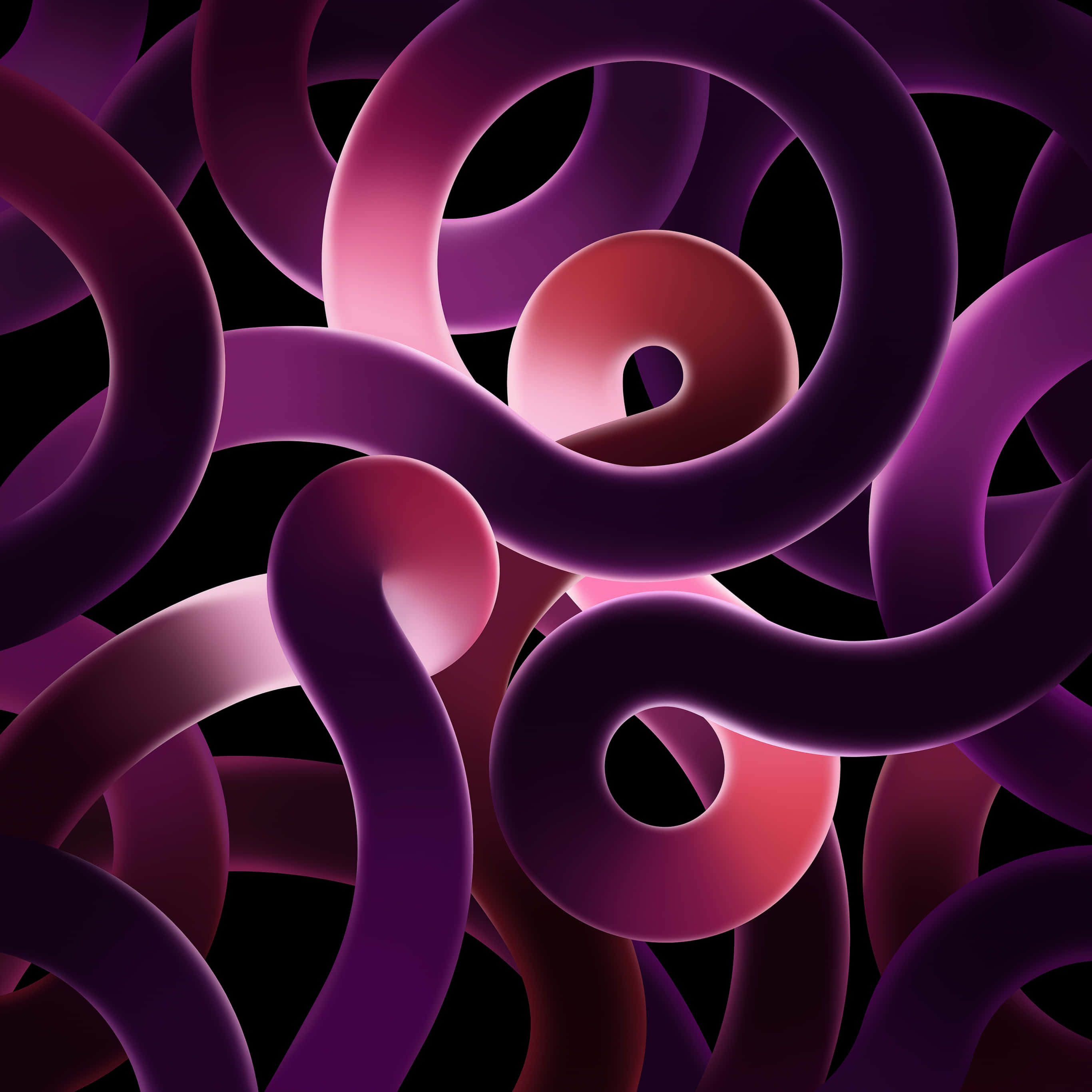 A Purple And Red Spiral Pattern On A Black Background Wallpaper