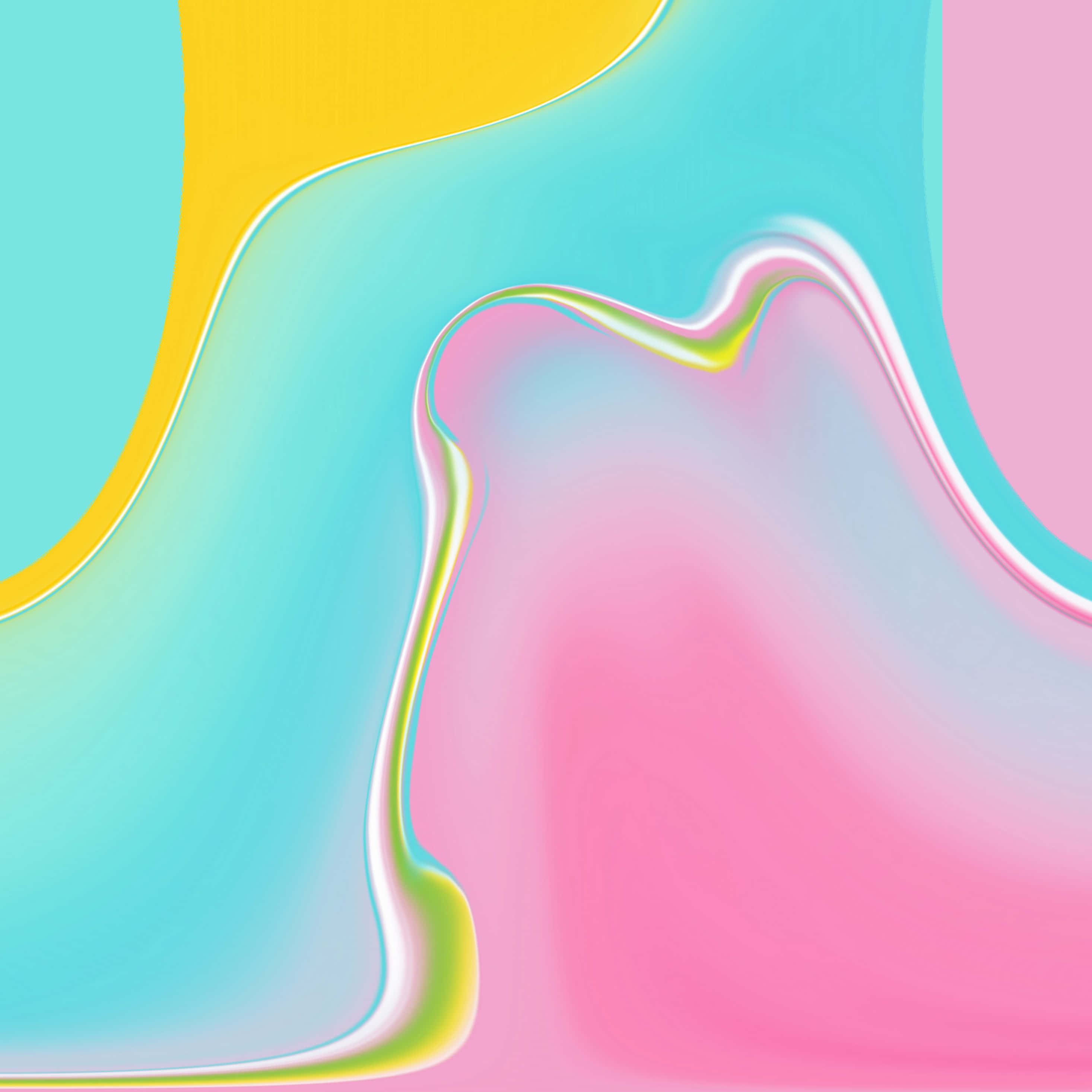 A Colorful Abstract Background With A Pink, Yellow, And Blue Color Wallpaper