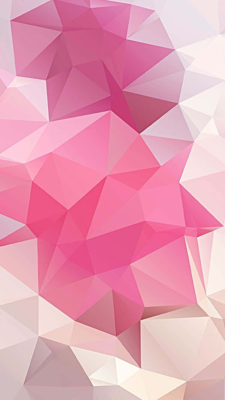 Aesthetic Pink iPhone Background with Abstract Pattern