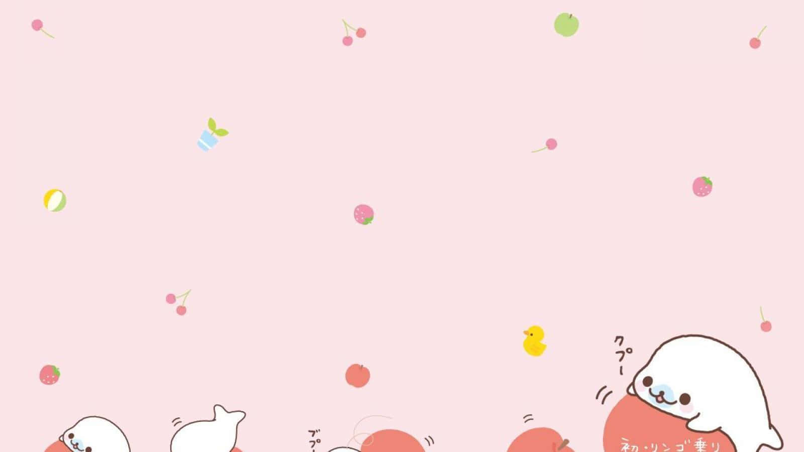 Download Adorable Pink Kawaii Background | Wallpapers.com