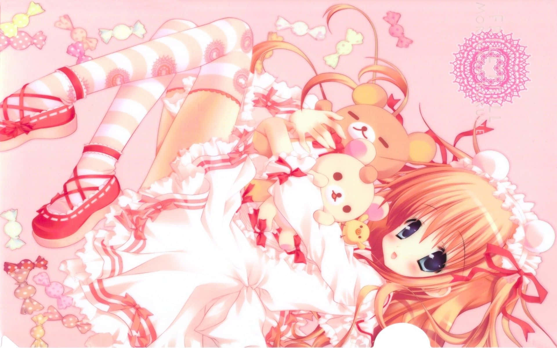 Adorable Pink Kawaii Background