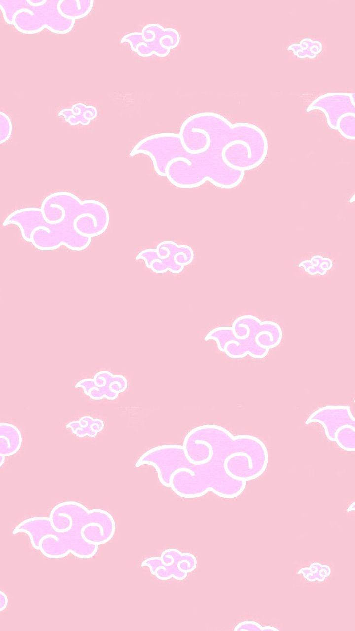 Pink Kawaii Akatsuki Cloud Logo
