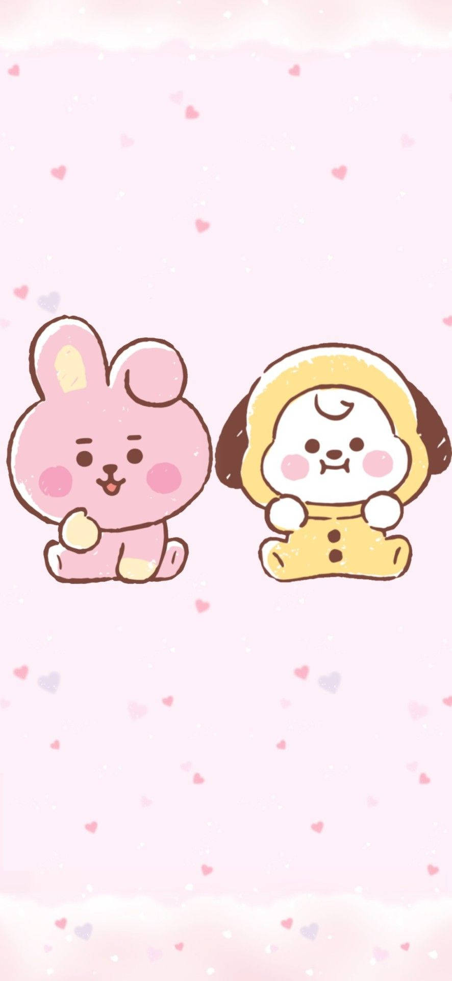 Pink Kawaii Bt21 Chimmy And Cooky