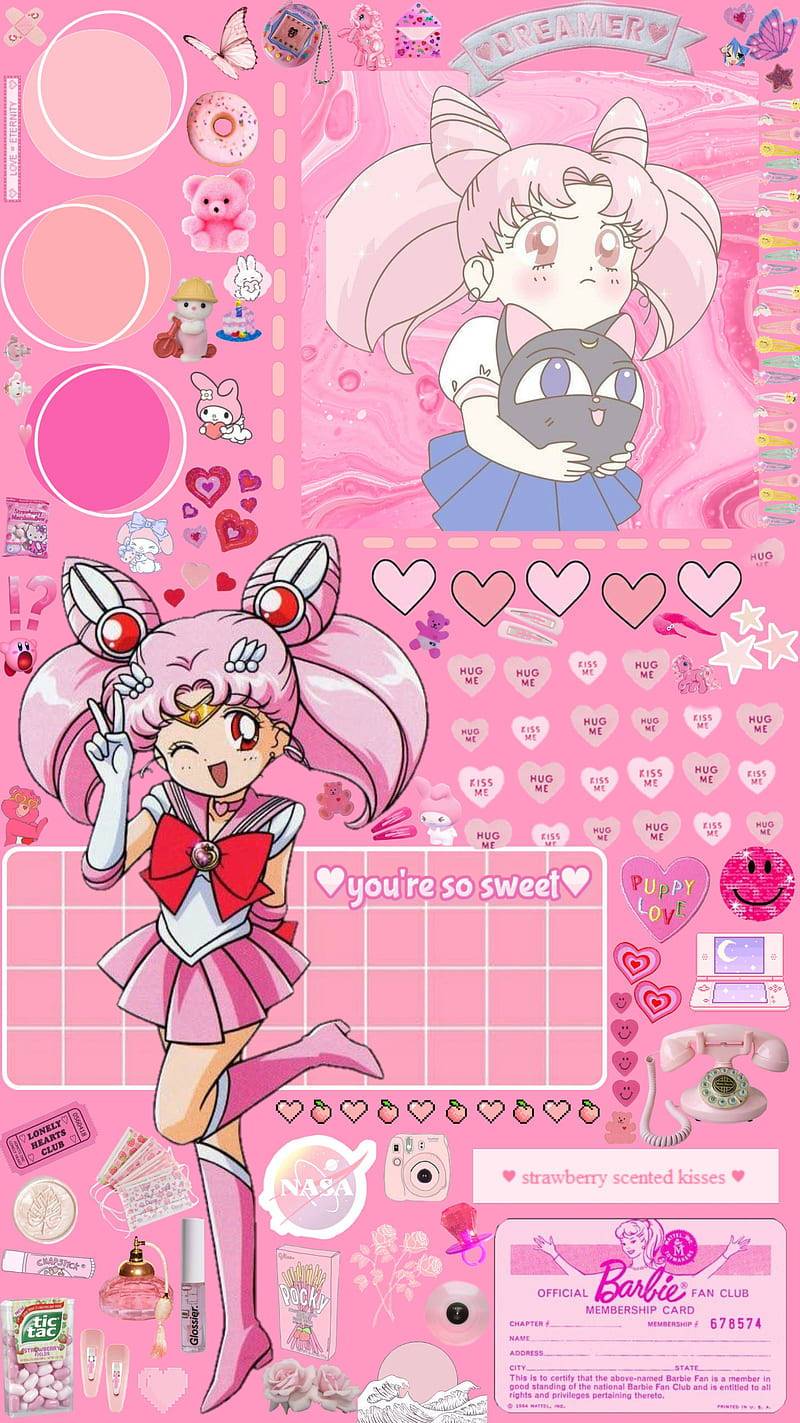 Pink Kawaii Chibiusa Sailor Moon