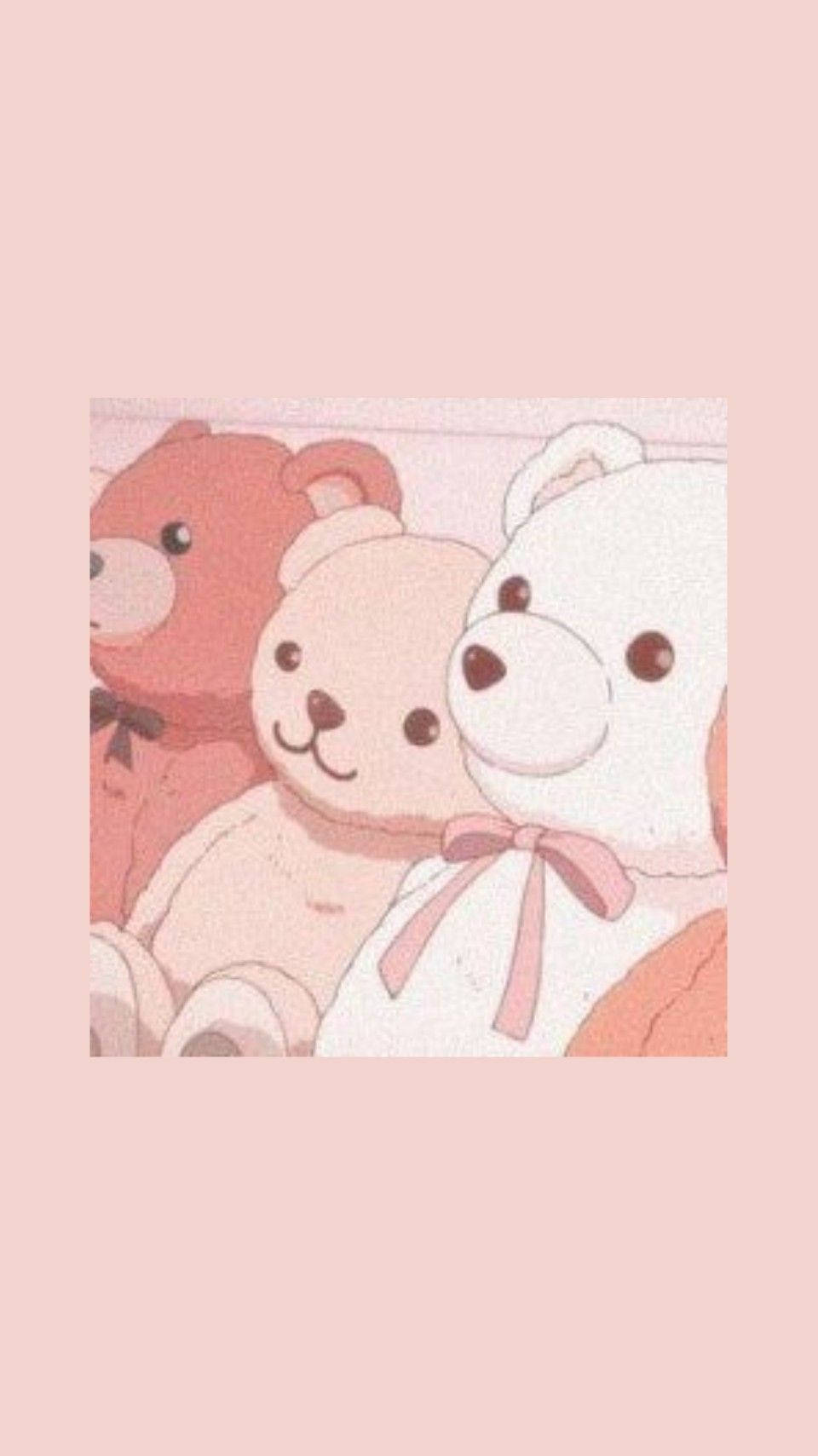 Download Pink Kawaii Teddy Bears Wallpaper  Wallpaperscom