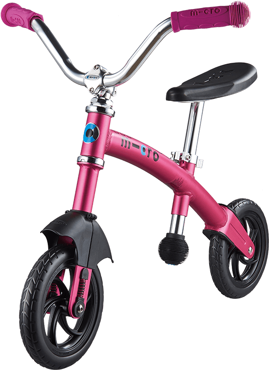 Pink Kids Scooter Isolated PNG