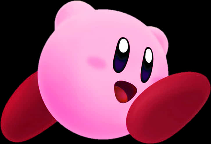 Pink_ Kirby_ Character PNG