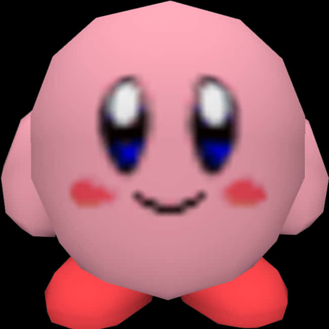Pink Kirby Character Graphic PNG