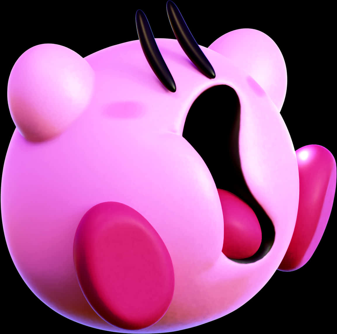 Pink Kirby Character Render PNG
