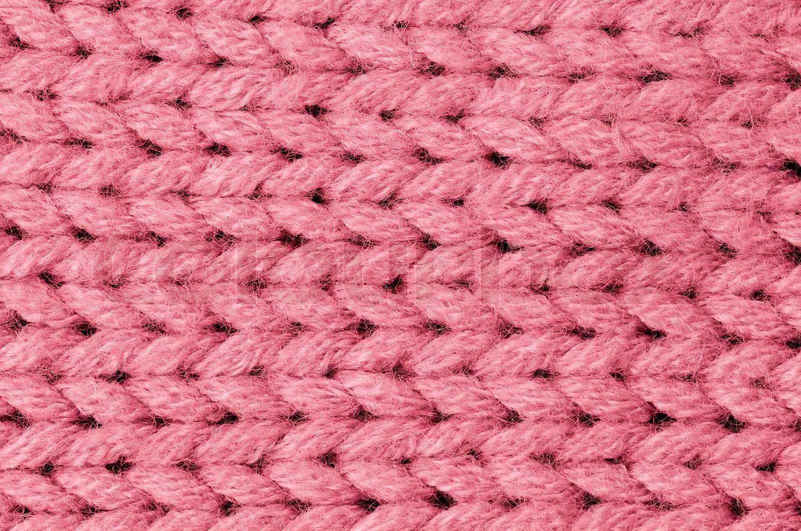 Pink Knitted Yarn Texture Wallpaper