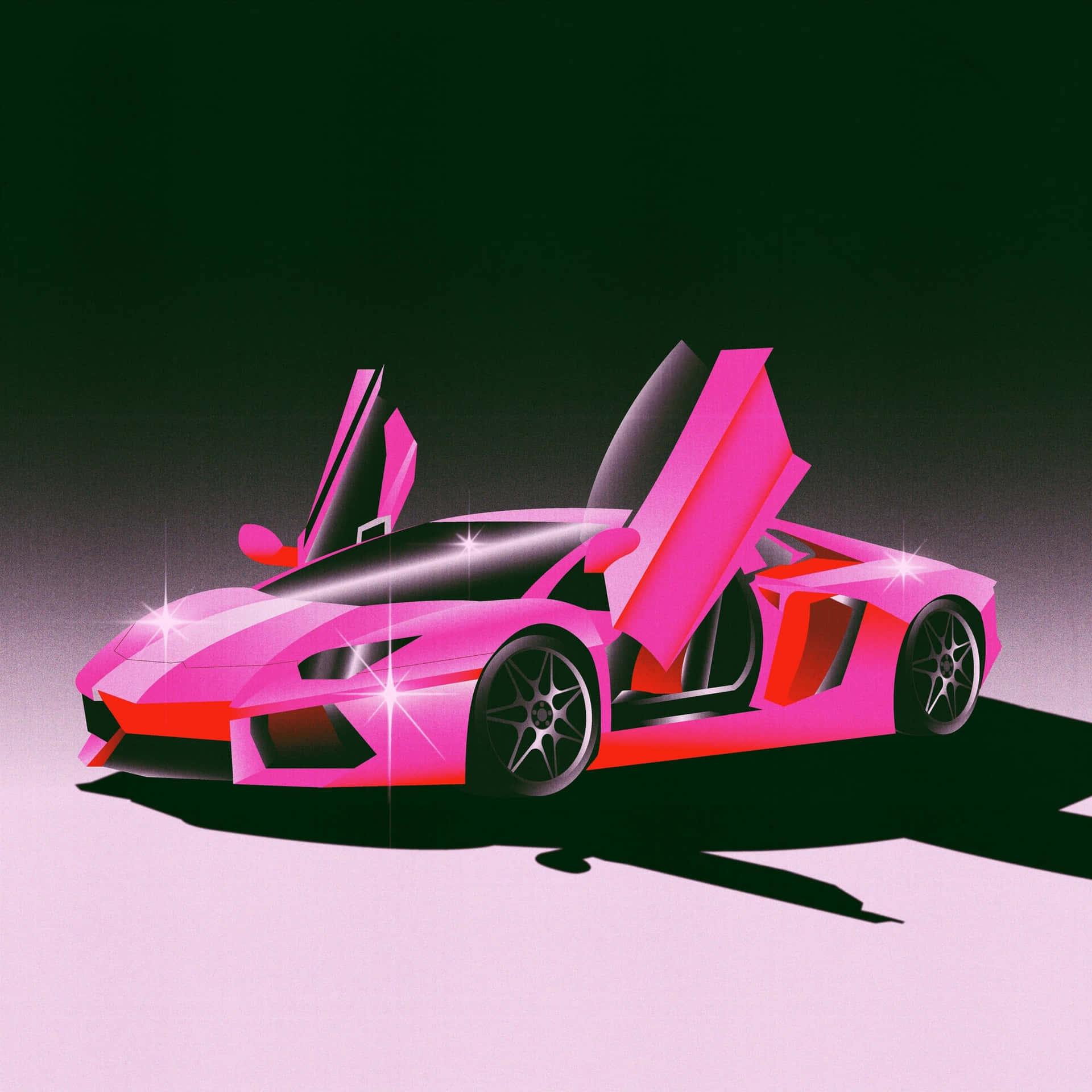 Download Pink Lamborghini Aventador Illustration Wallpaper | Wallpapers.com