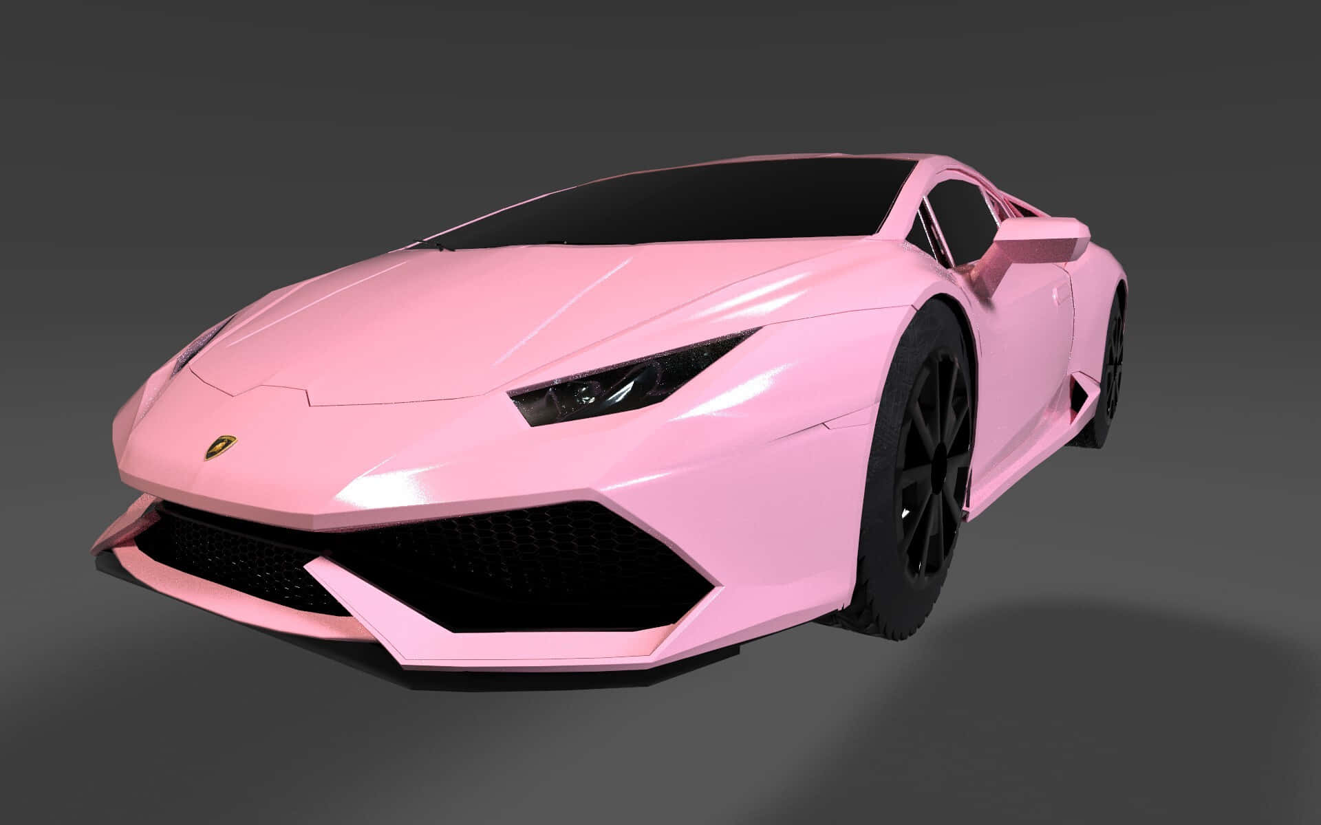 Pink Lamborghini Huracan3 D Render Wallpaper