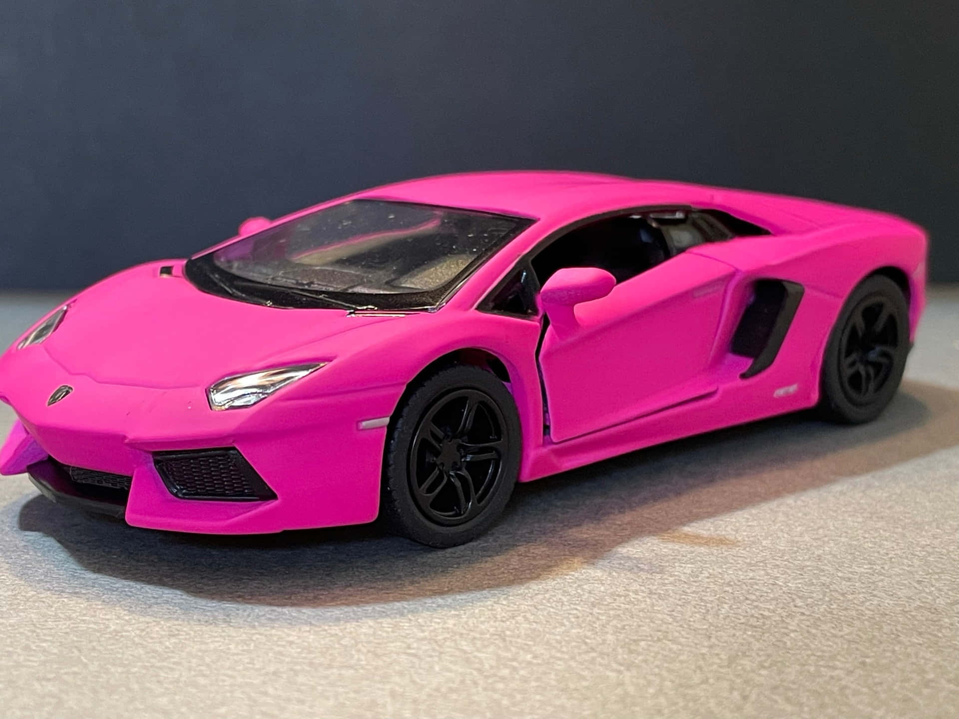 Pink Lamborghini Model Car Wallpaper