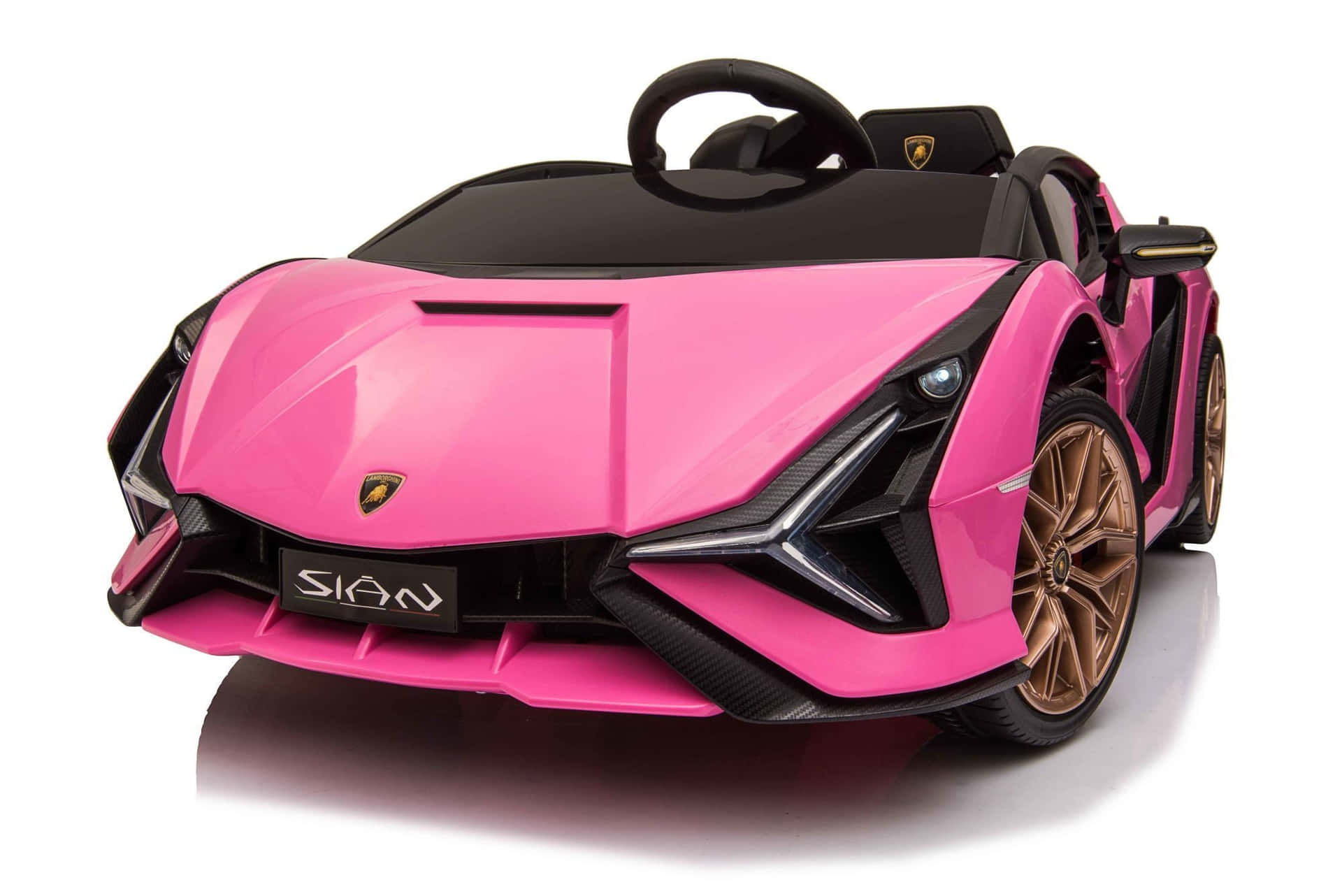 Pink Lamborghini Sian Toy Car Wallpaper