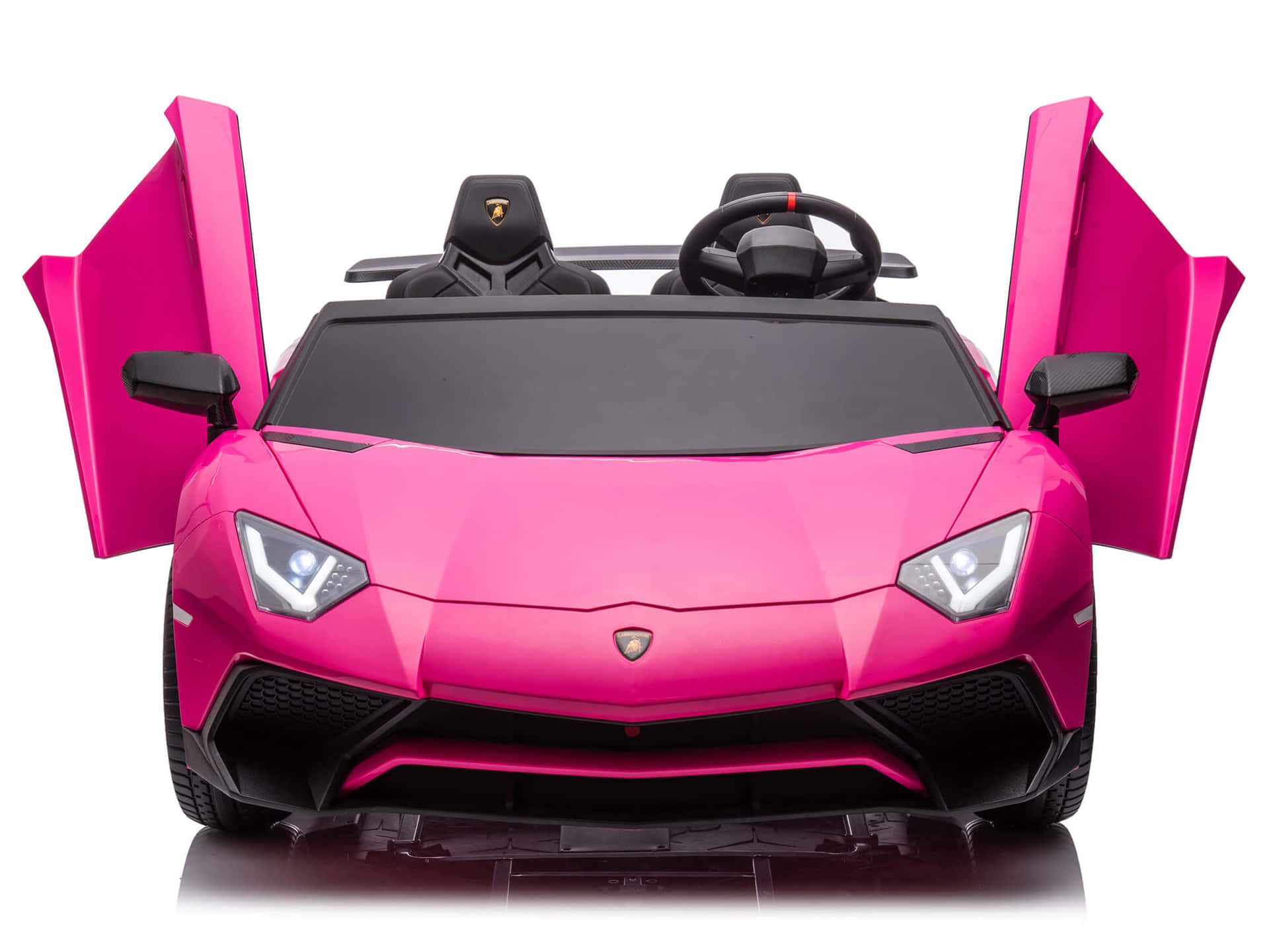 Pink Lamborghini With Doors Open Wallpaper