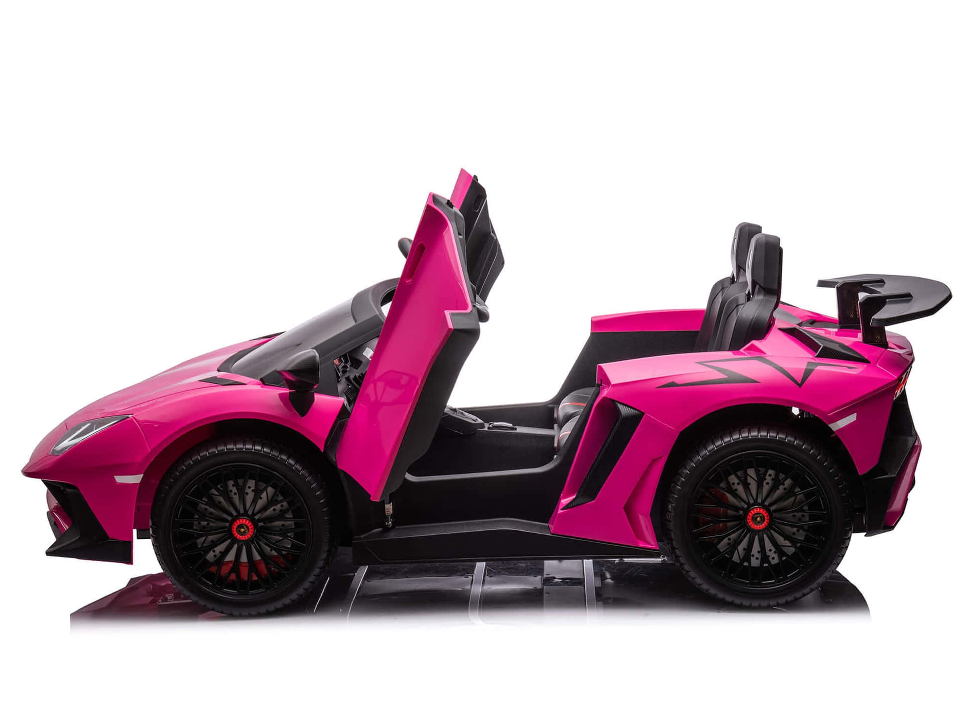 Download Pink Lamborghiniwith Doors Up Wallpaper | Wallpapers.com