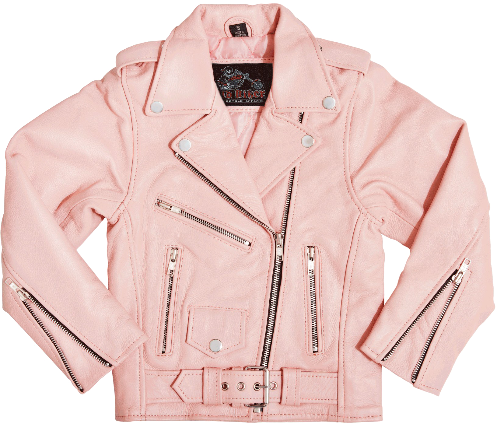Pink Leather Motorcycle Jacket PNG
