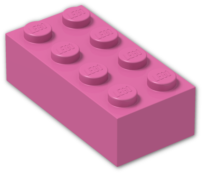 Pink Lego Brick PNG