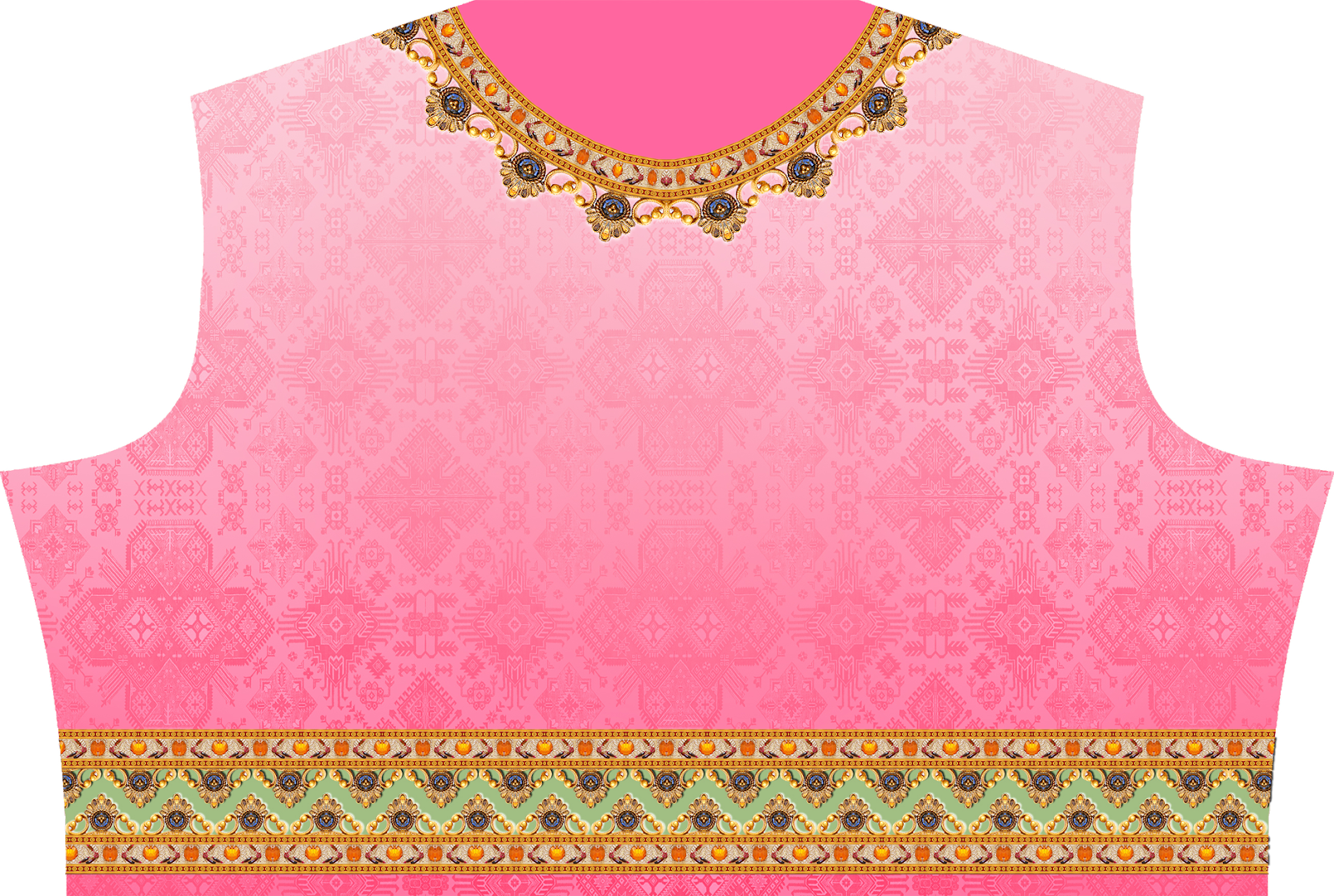 Pink Lehenga Choli Design PNG