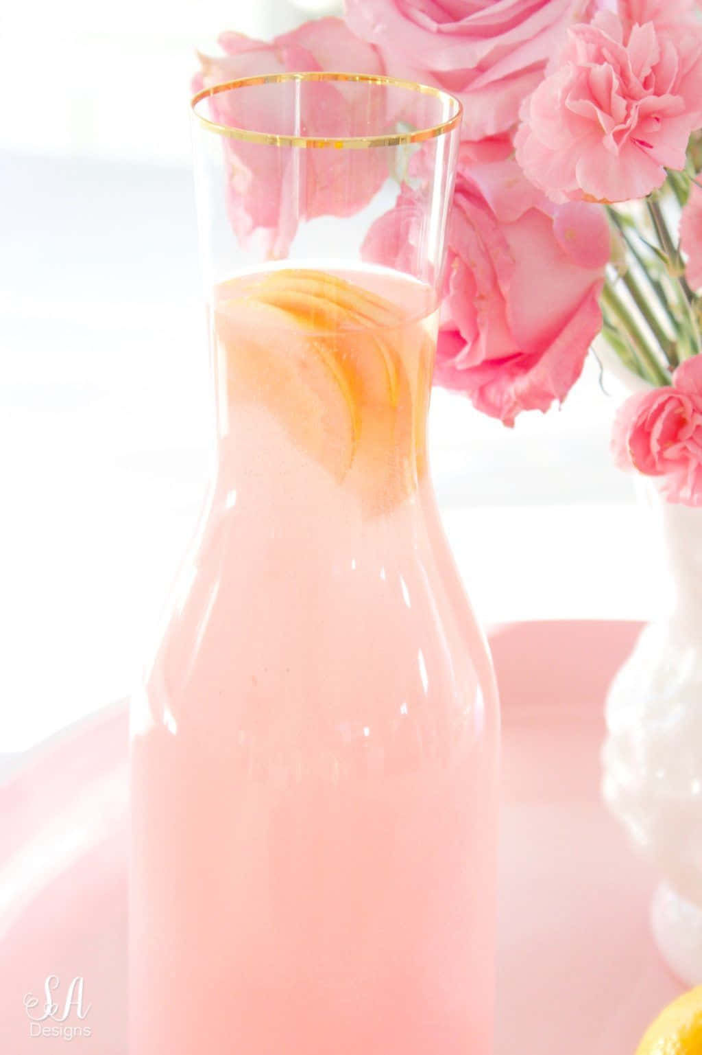 Verfrissende Roze Limonade Achtergrond