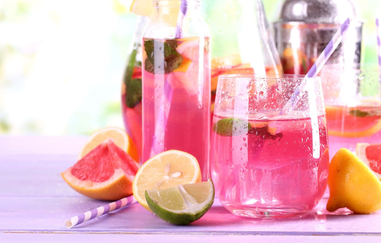 Refreshing Pink Lemonade Wallpaper