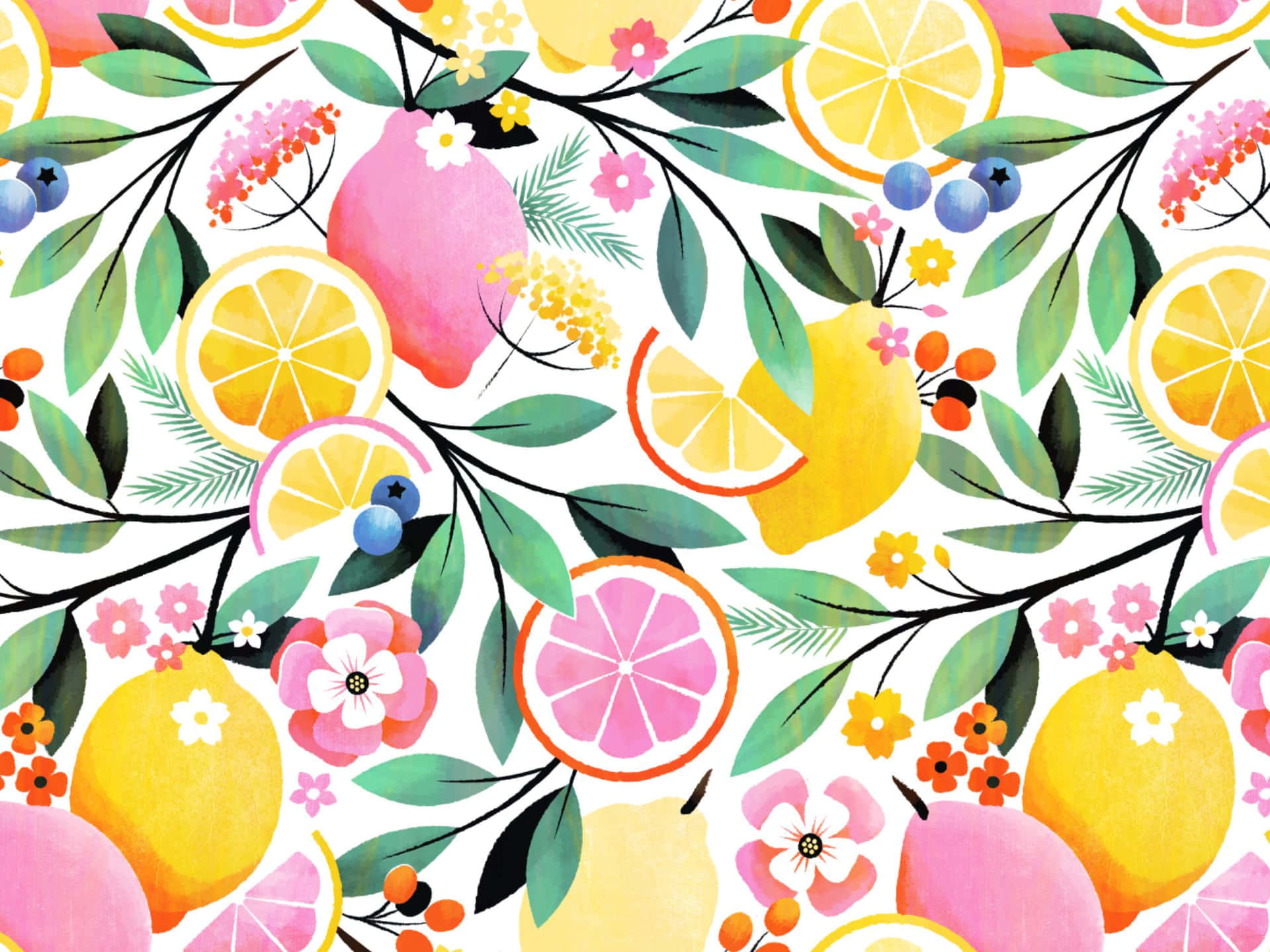 Refreshing Pink Lemonade on a Sunny Day Wallpaper