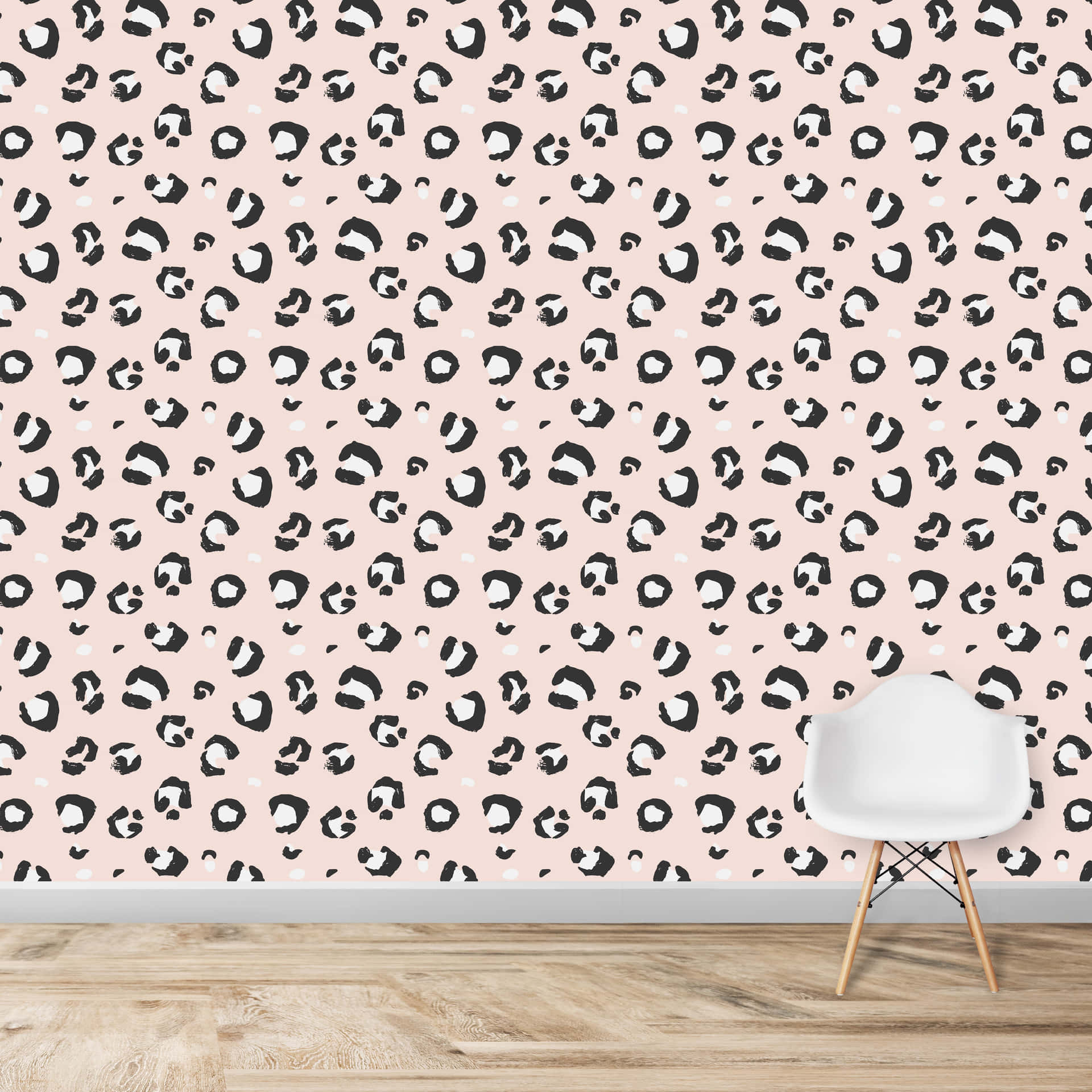Unleash your wild side with a bold Pink Leopard Print! Wallpaper