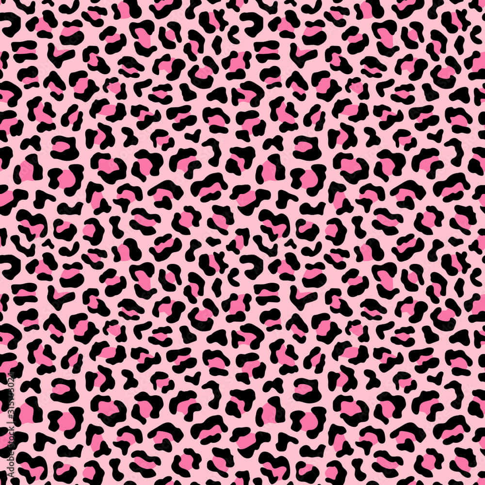 A Pink Leopard Print Wallpaper Wallpaper