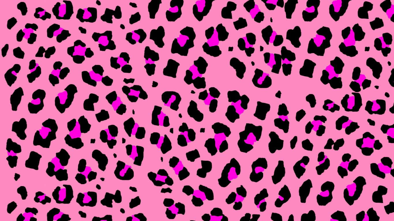 A bright pink leopard print pattern brightens up any room. Wallpaper