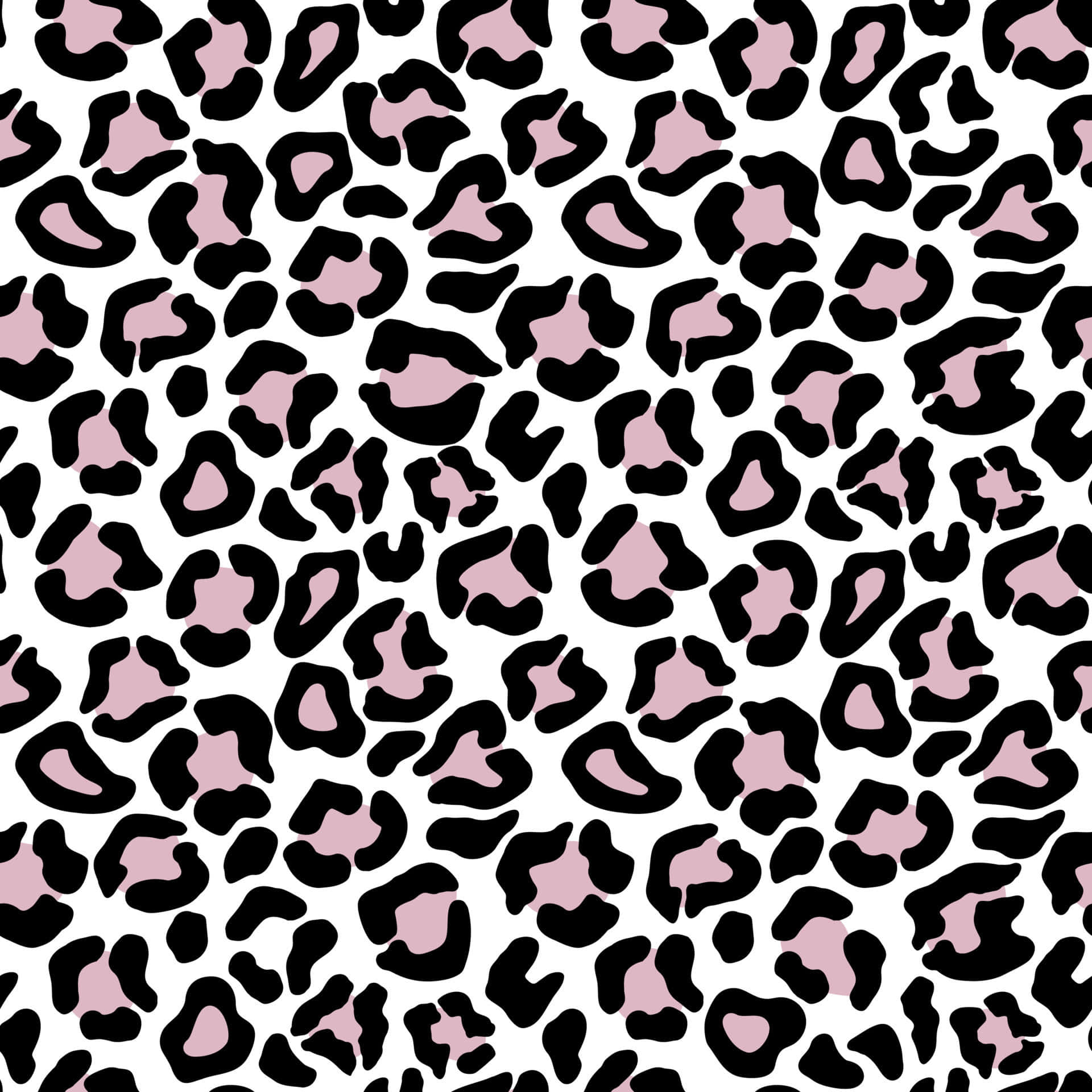 A Leopard Print Pattern With Pink And Black Spots Wallpaper
