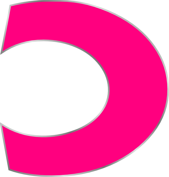 Pink Letter C Graphic PNG