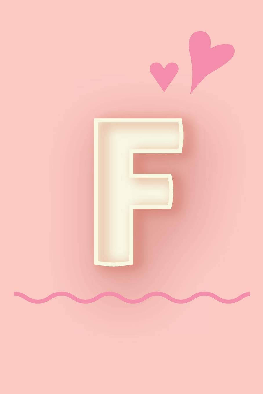 Download Pink Letter F With Two Hearts Wallpaper 