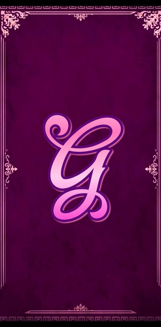 Pink Letter G In Regal Design Wallpaper