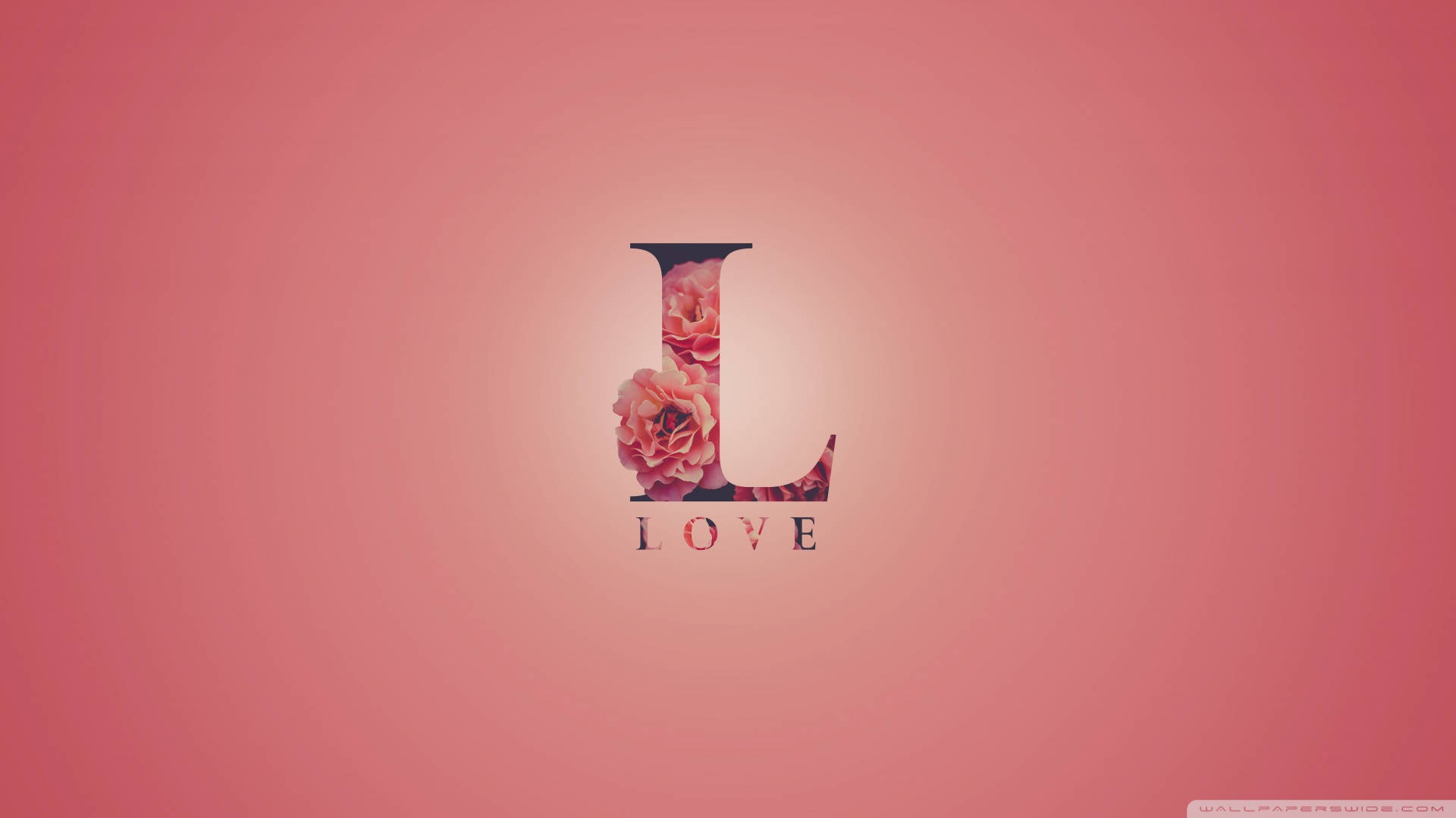 Pink Letter L With Love