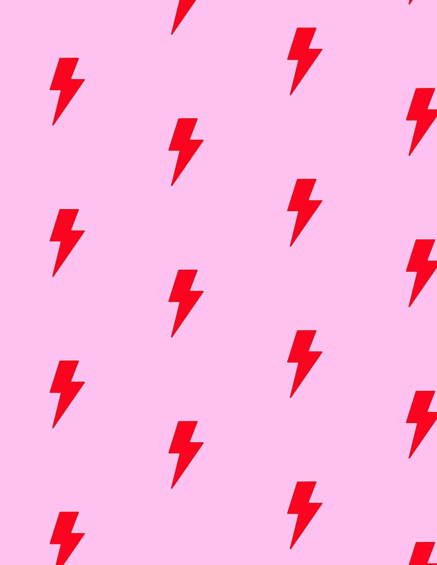 Pink Lightning Bolt Pattern Wallpaper