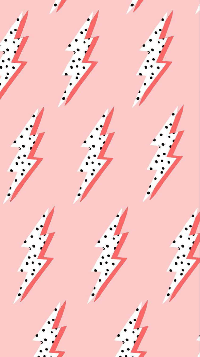 Pink_ Lightning_ Bolt_ Pattern Wallpaper